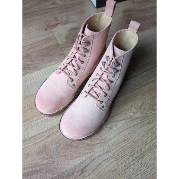 Birkenstock Bryson Combat Pink Suede Boots EU 41 Women 10-10.5 - Picture 6 of 12
